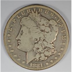 1881-CC MORGAN DOLLAR VG+