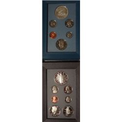 1987 CONSTITUTION AND 1989 CONGRESS  U.S. PRESTIGE SETS, VELVET HOLDER AND COINS