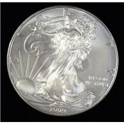 2009 AMERICAN SILVER EAGLE ONE OUNCE .999 SILVER COIN,  GEM BU