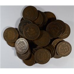 ( 50 ) PRE 1900 INDIAN HEAD CENTS ALL VG OR  BETTER, POPULAR  CENT LOT