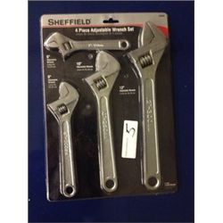 SHEFFIELD 4 PC ADJUSTABLE WRENCH