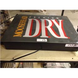MOOSHEAD PREMIUM DRY BEER SIGN LIGHTED