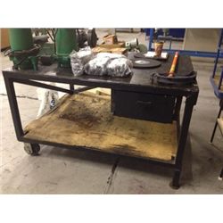 STEEL WORK TABLE, 4'X5'