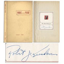 Robert Keeshan Signed ''NBC & You'' Employee Handbook -- August 1945