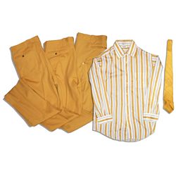 Captain Kangaroo 1970's Screen-Worn Suit -- Mustard-Color Ensemble