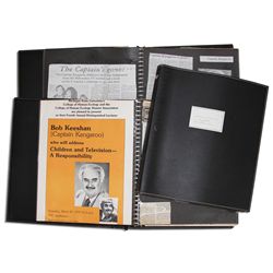 Captain Kangaroo Personally Owned Scrapbooks Covering 1974-1981 -- 7 Binders Filled With Personal Me