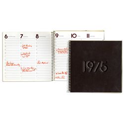 Bob Keeshan's Personal Journal for 1975 -- With Handwritten Notations Throughout