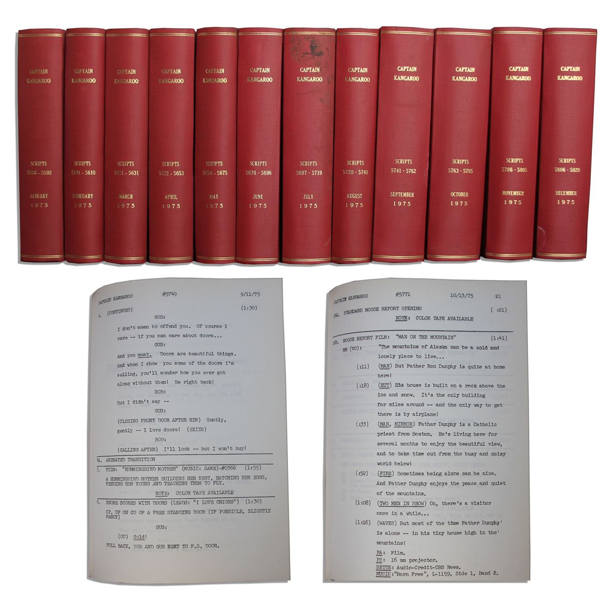 Emmy Script Captain Kangaroo Bound Show Scripts From the Emmy Nominated 1975 Season ...