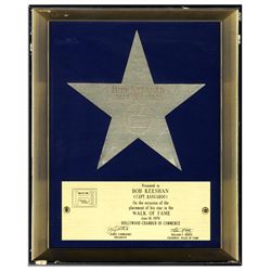 Plaque Honoring the Placement of Captain Kangaroo's Star on The Hollywood Walk of Fame in 1976