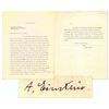 Image 1 : Albert Einstein Typed Letter Signed on Quantum Theory -- ''â€¦fundamentally opposed to modern scienc