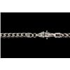 Image 3 : NECKALCE: [1] 10KWG square curb link chain necklace (40 in. in length, 5mms in diameter) with a 14KW