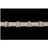Image 2 : BRACELET: [1] 14KWG bracelet (8.25 in.) set with 285 round cut dia.s, approx.  5.70 cttw., G-I, VS2-