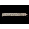 Image 3 : BRACELET:  [1] 18KWG bracelet set with rd and baguette diamonds, approx. 8.75cttw, J, fair-poor / SI