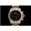 Image 1 : ROLEX: Men's 18kw Rolex O.P. Daytona Cosmograph wristwatch; grey dial w/ white gold Arabics; syn sap