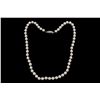 Image 1 : PEARLS:  [1] Single strand of 7.0 - 7.5mm fine quality Akoya pearls with an 18KWG fishhook clasp set