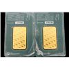 Image 2 : BULLION: Two (2) Perth Mint Australia fine gold bars; 1 ounce each; 9999 AU, Serial numbers 078238 &
