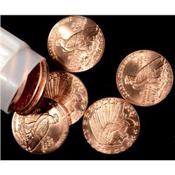 ONE ROLL ( 20 ) ONE OUNCE PIECES OF PURE COPPER
