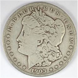 1903-S MORGAN SILVER DOLLAR, FINE