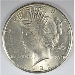 1922-S PEACE SILVER DOLLAR,  MS-63++  BLAST WHITE