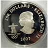 Image 1 : 2007 $250.00 CANADA OLYMPICS SILVER COIN WITH COA #1284 OF 2,500 MADE!