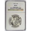 Image 1 : 1946-D WALKING LIBERTY HALF DOLLAR NGC MS65 WHITE