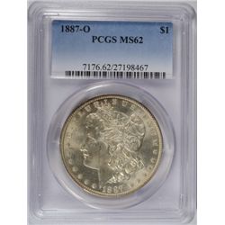 1887-O MORGAN DOLLAR PCGS MS62