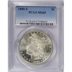 1880-S MORGAN DOLLAR PCGS MS65 GEM!