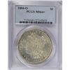 Image 1 : 1884-O MORGAN DOLLAR PCGS MS64+ BLAST WHITE