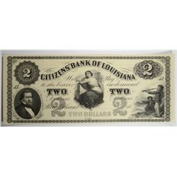 18-- $2 CITIZENS BANK OF LOUISIANA NOTE