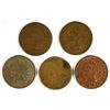 Image 1 : 5- INDIAN HEAD CENTS (75,76,78,79,80) AG-VF