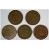Image 2 : 5- INDIAN HEAD CENTS (75,76,78,79,80) AG-VF