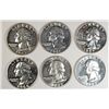 Image 1 : 6 PROOF WASHINGTON QUARTERS (53,57,61,62,63,64)