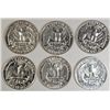 Image 2 : 6 PROOF WASHINGTON QUARTERS (53,57,61,62,63,64)