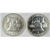 Image 2 : 1957 FRANKLIN HALF DOLLAR, PROOF 65 AND 1954-D FRANKLIN HALF DOLLAR, MS-64