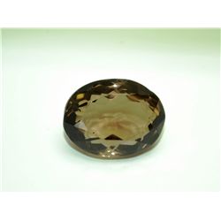 *Very Big Beautiful Smoky Topaz Gemstone Oval Cut 27.75 ct*