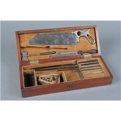 A 19TH CENTURY SURGICAL AND AMPUTATION KIT