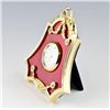 Image 2 : Red Enameled Faberge Inspired Clock