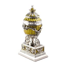 Lilly Bouquet Clock Faberge Inspired Egg