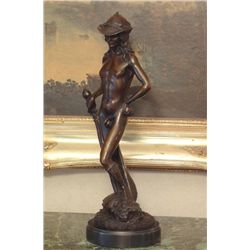 Handsome Bronze Sculpture David and Goliath