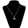 Image 3 : Crystal Cross on Purple Faberge Inspired Pendant