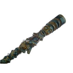 19th Century carved wooden walking stick
