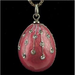Raindrops Faberge Inspired Egg Pendant