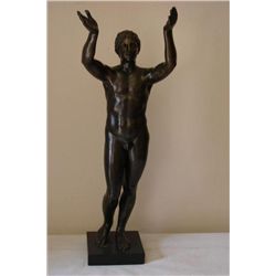 Large Bronze Figure of the Berlin Adorante c 1900