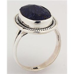 SAPPHIRE CORRUNDUM 25.90CTW ANTIQUE LOOKS .925 RING
