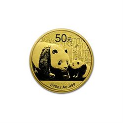 Chinese Gold Panda 10th Ounce 1990