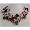 Image 1 : 699.00CTW FASHION 3 ROWS MOP & PEARL NECKLACE
