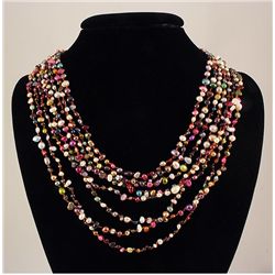 443.66CTW MULTI-COLOR FRESHWATER PEARL NECKLACE