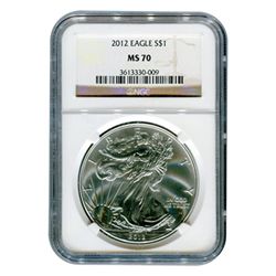 Certified Uncirculated Silver Eagle 2012 MS70