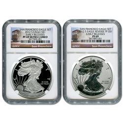 Certified 2012-S American Eagle 75th Anniversary 2pc