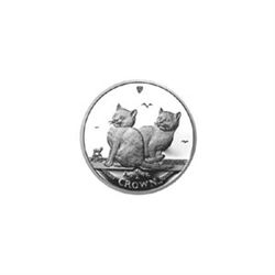 Isle of Man 2003 1 Crown Silver Proof Balinese Cat
